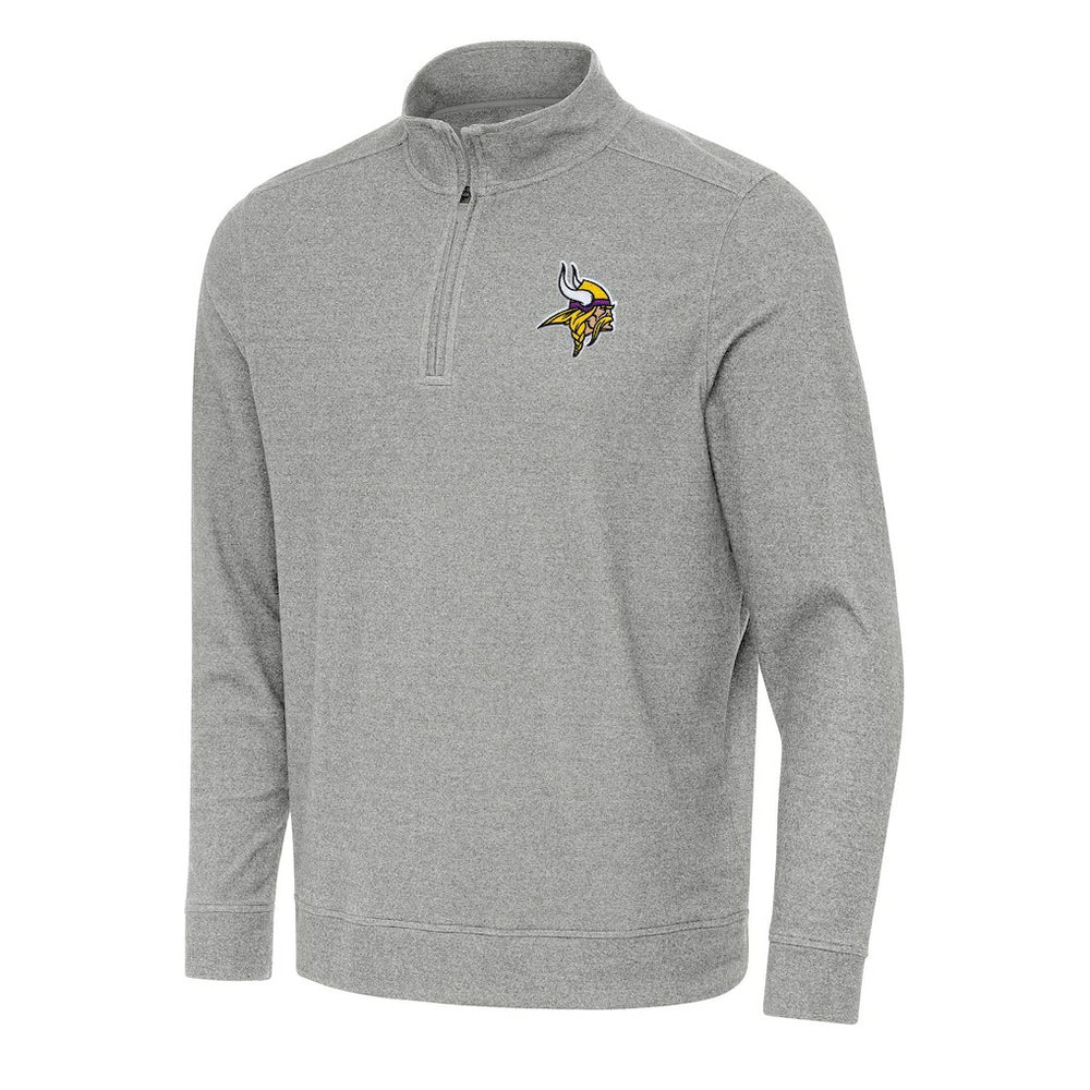 Minnesota Vikings Antigua Subtle Quarter-Zip Top - Heather Gray online
