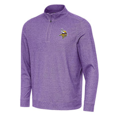 Minnesota Vikings Antigua Subtle Quarter-Zip Top - Heather Purple for sale