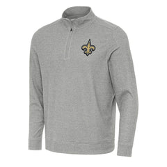 New Orleans Saints Antigua Subtle Quarter-Zip Top - Heather Gray discount