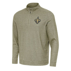 New Orleans Saints Antigua Subtle Quarter-Zip Top - Olive online