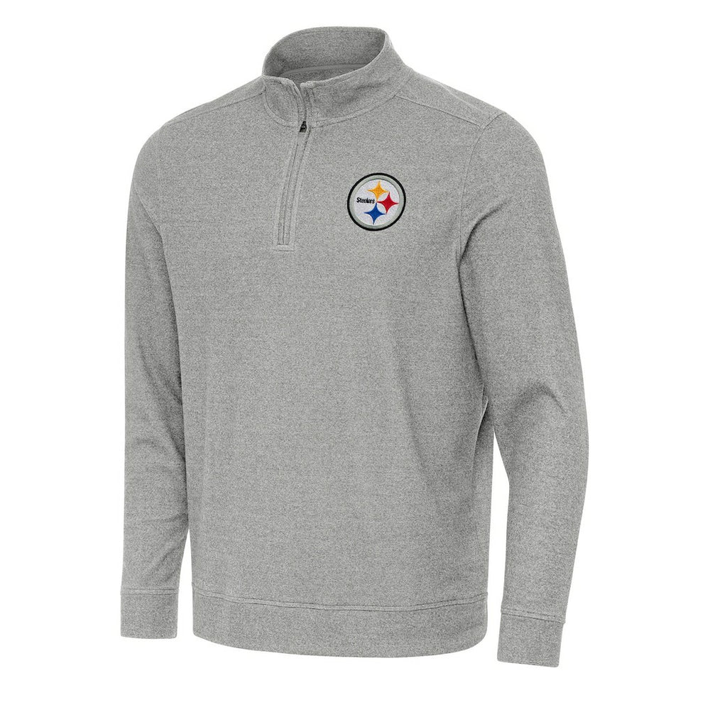 Pittsburgh Steelers Antigua Subtle Quarter-Zip Top - Heather Gray outlet