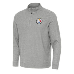 Pittsburgh Steelers Antigua Subtle Quarter-Zip Top - Heather Gray outlet