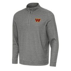 Washington Commanders Antigua Subtle Quarter-Zip Top - Heather Black sale