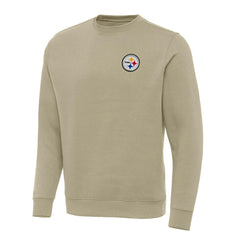 Pittsburgh Steelers Antigua Victory Pullover Sweatshirt - Khaki for sale
