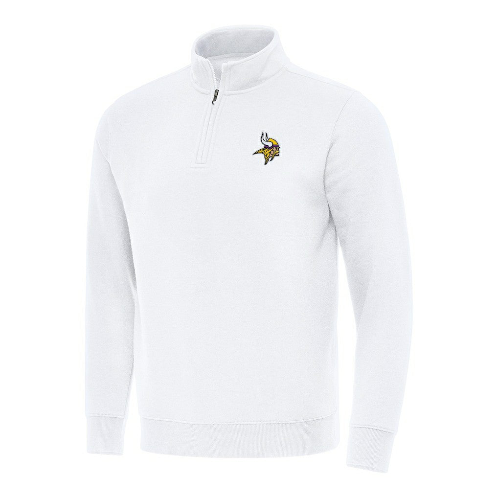 Minnesota Vikings Antigua Victory Quarter-Zip Pullover Top - White online