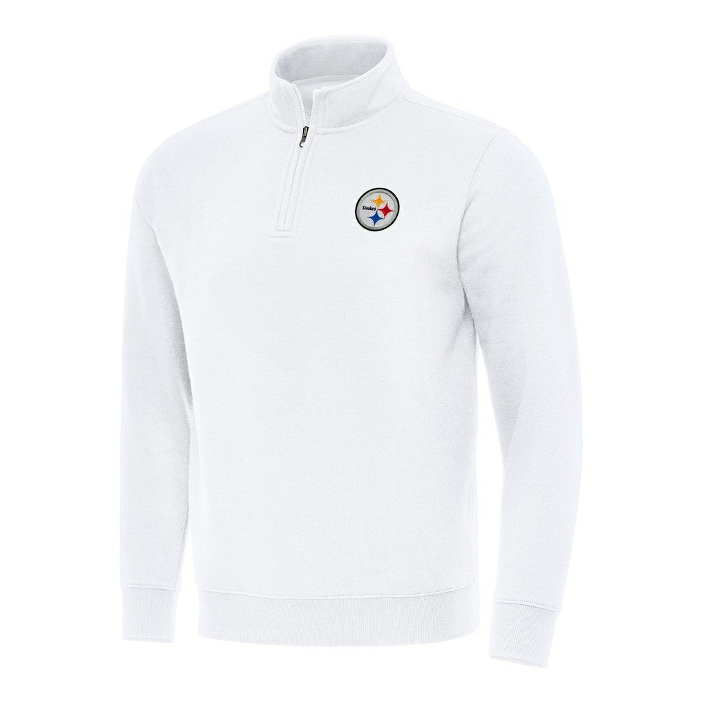 Pittsburgh Steelers Antigua Victory Quarter-Zip Pullover Top - White cheap