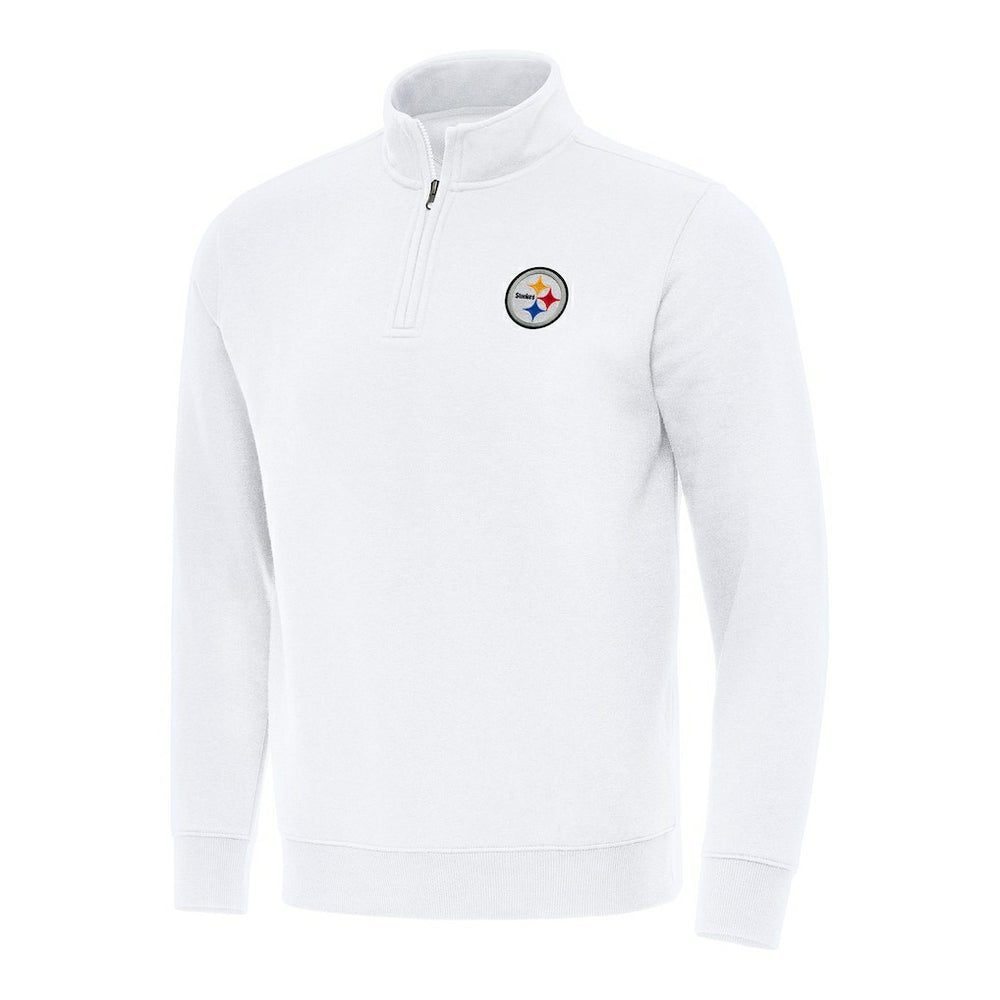 Pittsburgh Steelers Antigua Victory Quarter-Zip Pullover Top - White cheap