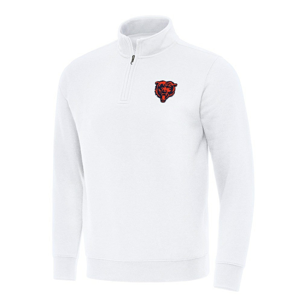 Chicago Bears Antigua Victory Quarter-Zip Pullover Top - White online