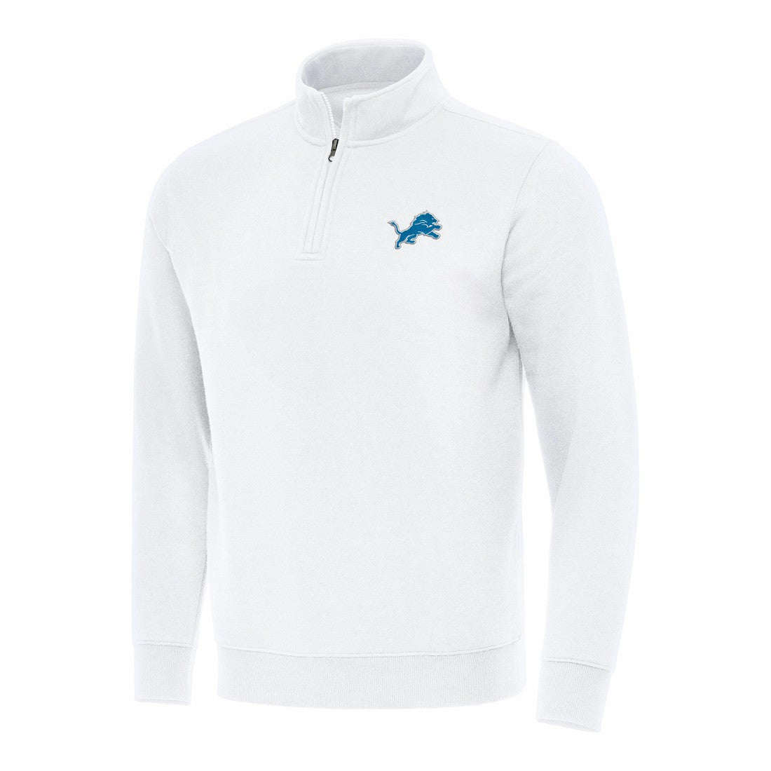 Detroit Lions Antigua Victory Quarter-Zip Pullover Top - White on sale