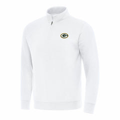 Green Bay Packers Antigua Victory Quarter-Zip Pullover Top - White on sale