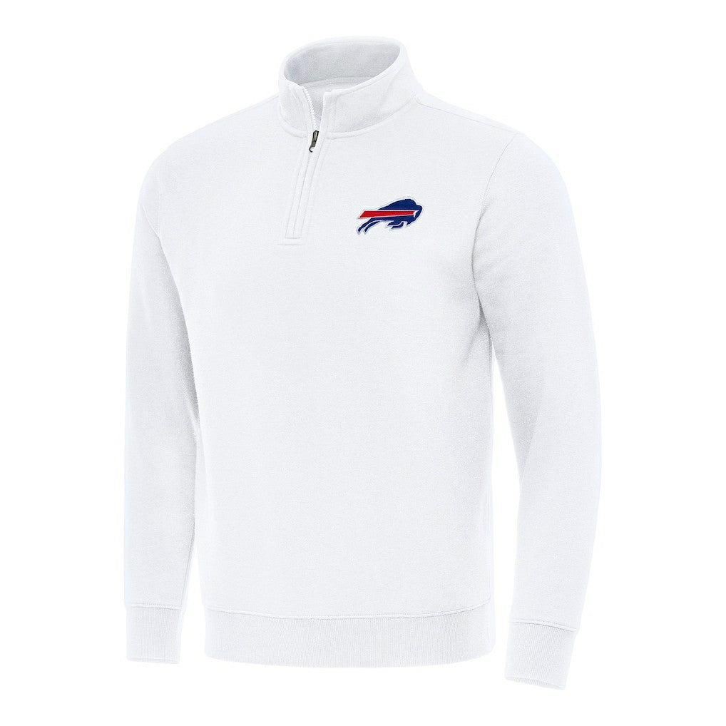 Buffalo Bills Antigua Victory Quarter-Zip Pullover Top - White sale