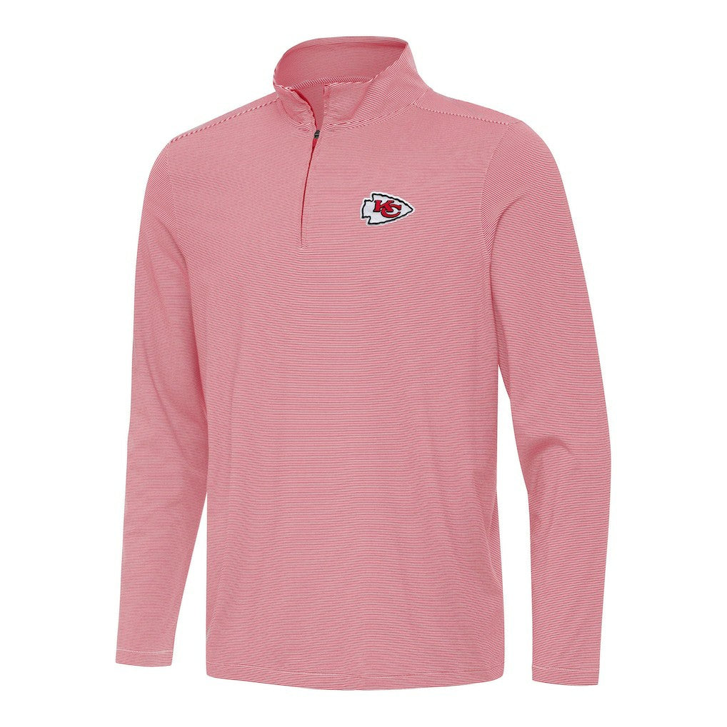 Kansas City Chiefs Antigua Twine Quarter-Zip Jacket - Red/White on sale