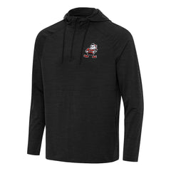 Cleveland Browns Antigua Spikes Quarter-Zip Pullover Hoodie - Heather Black on sale