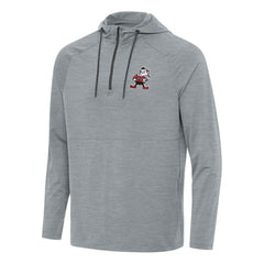 Cleveland Browns Antigua Spikes Quarter-Zip Pullover Hoodie - Heather Gray cheap