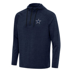 Dallas Cowboys Antigua Spikes Quarter-Zip Pullover Hoodie - Heather Navy for sale