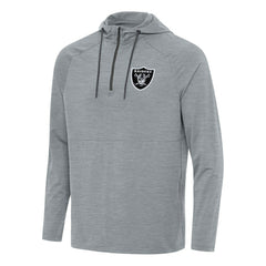 Las Vegas Raiders Antigua Spikes Quarter-Zip Pullover Hoodie - Heather Gray sale