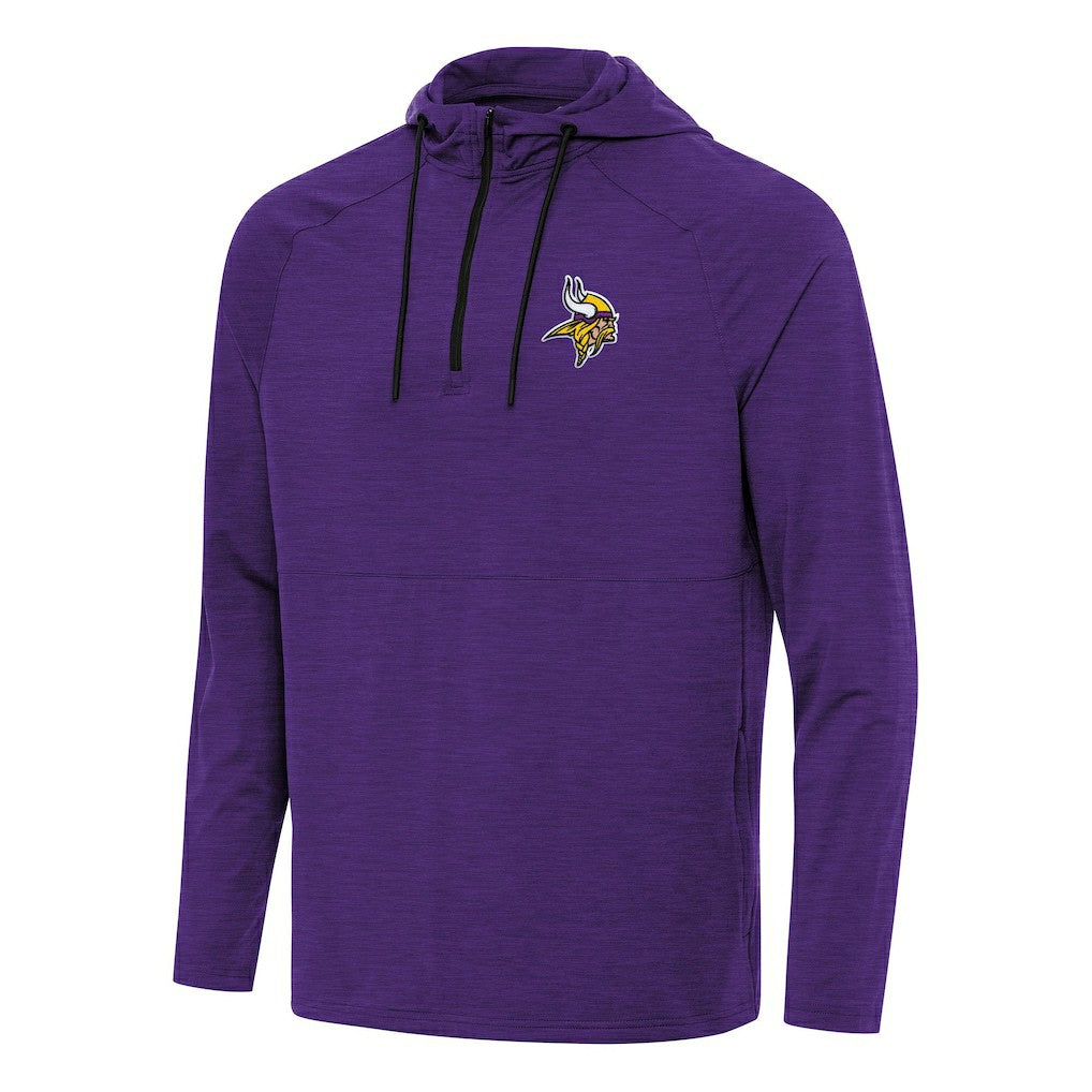 Minnesota Vikings Antigua Spikes Quarter-Zip Pullover Hoodie - Heather Purple discount