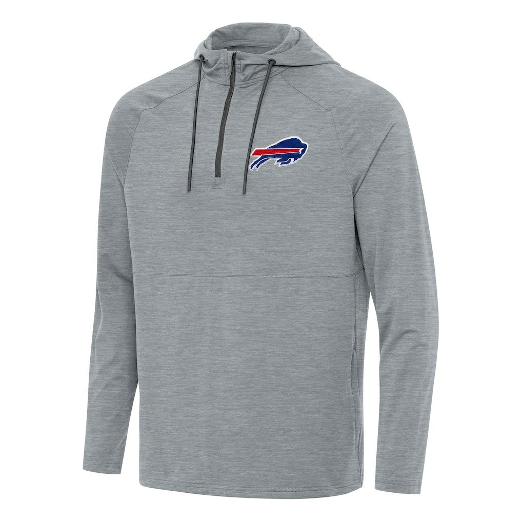 Buffalo Bills Antigua Spikes Quarter-Zip Pullover Hoodie - Heather Gray for sale