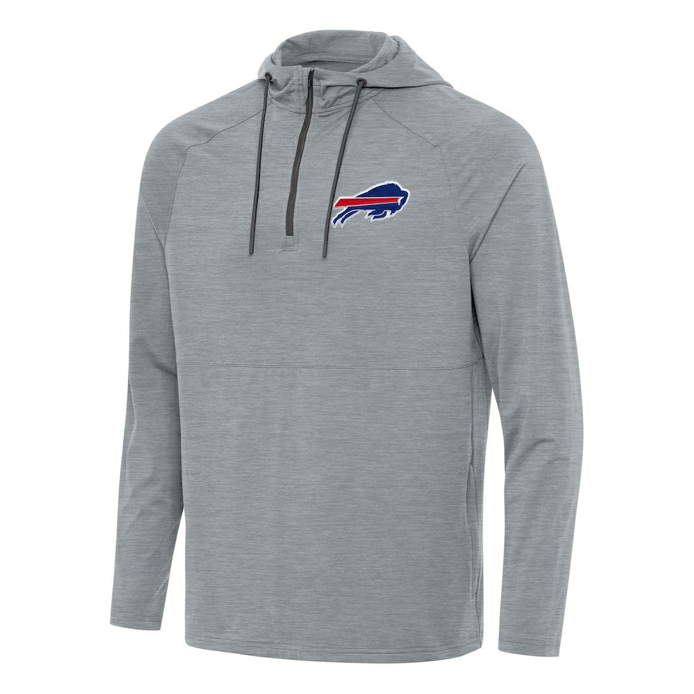 Buffalo Bills Antigua Spikes Quarter-Zip Pullover Hoodie - Heather Gray for sale