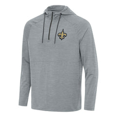 New Orleans Saints Antigua Spikes Quarter-Zip Pullover Hoodie - Heather Gray online