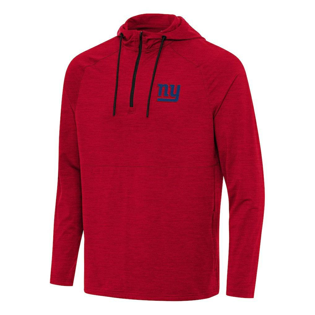 New York Giants Antigua Spikes Quarter-Zip Pullover Hoodie - Heather Red cheap