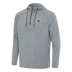 Kansas City Chiefs Antigua Spikes Quarter-Zip Pullover Hoodie - Heather Gray sale