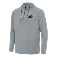Carolina Panthers Antigua Spikes Quarter-Zip Pullover Hoodie - Heather Gray sale