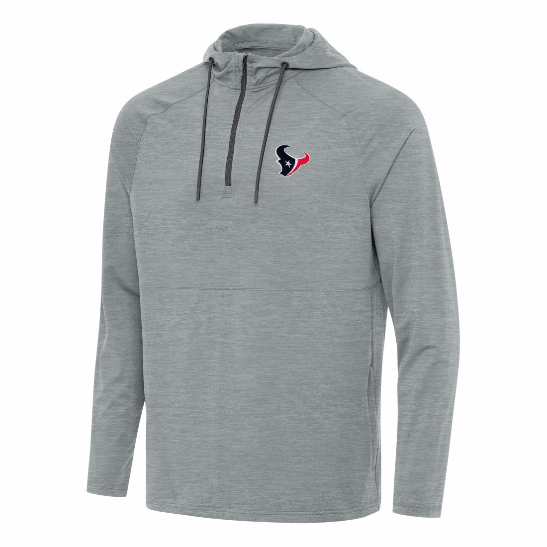 Houston Texans Antigua Spikes Quarter-Zip Pullover Hoodie - Heather Gray online
