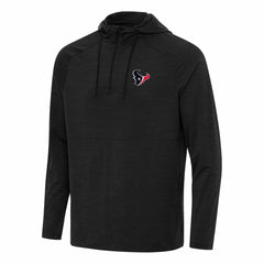 Houston Texans Antigua Spikes Quarter-Zip Pullover Hoodie - Heather Black discount