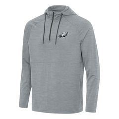 Philadelphia Eagles Antigua Spikes Quarter-Zip Pullover Hoodie - Heather Gray discount