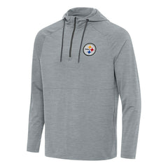 Pittsburgh Steelers Antigua Spikes Quarter-Zip Pullover Hoodie - Heather Gray discount