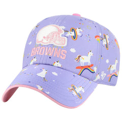 Cleveland Browns '47 Girls Preschool Unicorn Clean Up Adjustable Hat - Lavender for sale