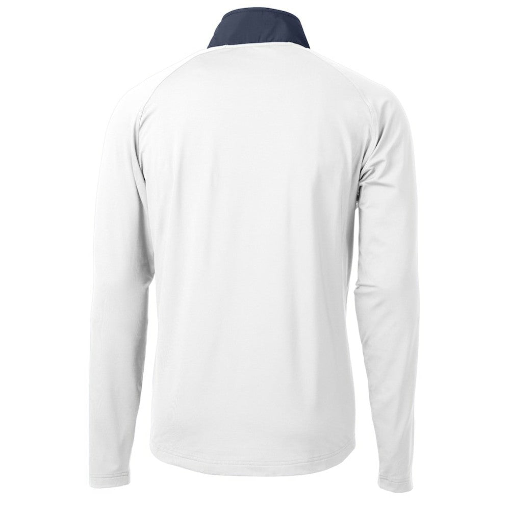Detroit Tigers Cutter & Buck Adapt Eco Hybrid Raglan DryTec Quarter-Zip Jacket - White