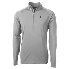 Detroit Tigers Cutter & Buck Adapt Eco Raglan Quarter-Zip Top - Gray