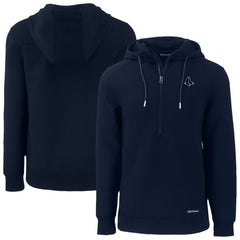 Boston Red Sox Cutter & Buck Roam Eco Recycled Half-Zip Pullover Hoodie - Navy