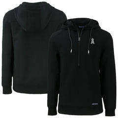 Los Angeles Angels Cutter & Buck Roam Eco Recycled Half-Zip Pullover Hoodie - Black