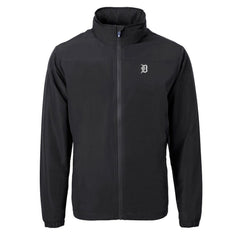 Detroit Tigers Cutter & Buck Charter Eco Recycled Full-Zip Hoodie Jacket - Black