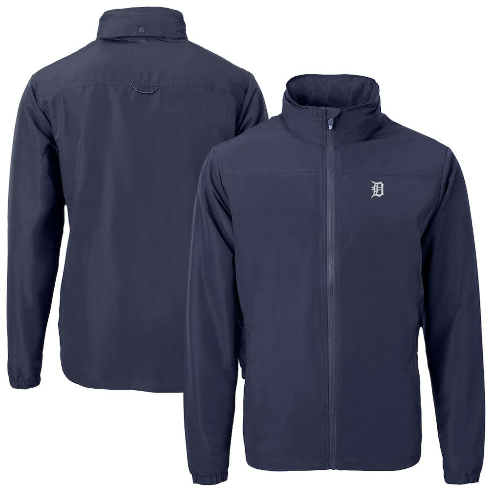 Detroit Tigers Cutter & Buck Charter Eco Recycled Full-Zip Hoodie Jacket - Navy