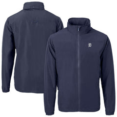 Detroit Tigers Cutter & Buck Charter Eco Recycled Full-Zip Hoodie Jacket - Navy
