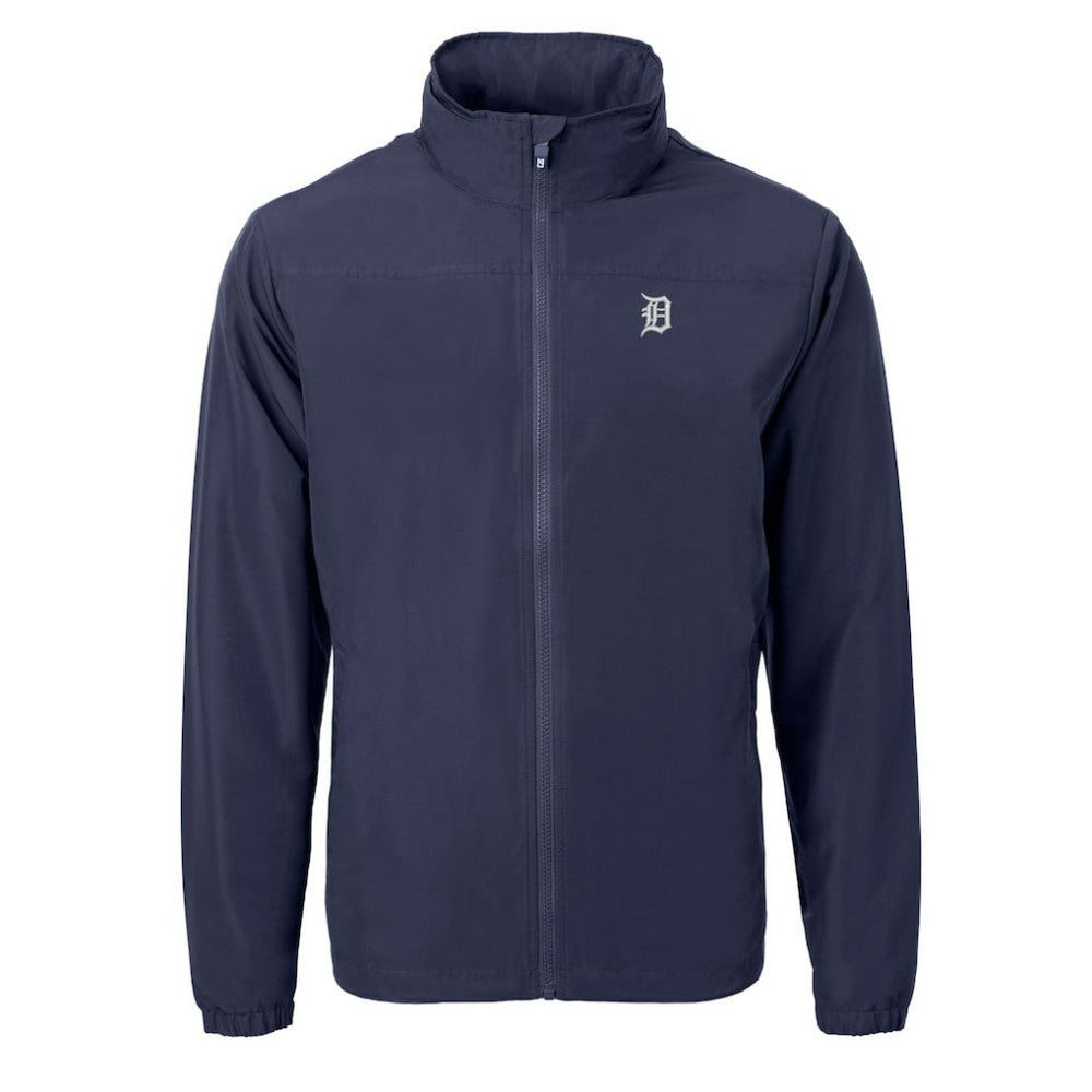 Detroit Tigers Cutter & Buck Charter Eco Recycled Full-Zip Hoodie Jacket - Navy