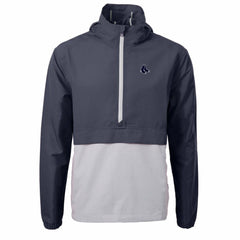 Boston Red Sox Cutter & Buck Charter Eco Recycled Anorak Half-Zip Hoodie Jacket - Navy/Gray