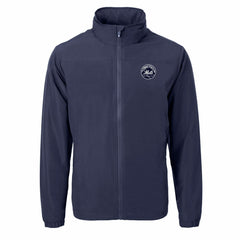 New York Mets Cutter & Buck Charter Eco Recycled Full-Zip Hoodie Jacket - Navy