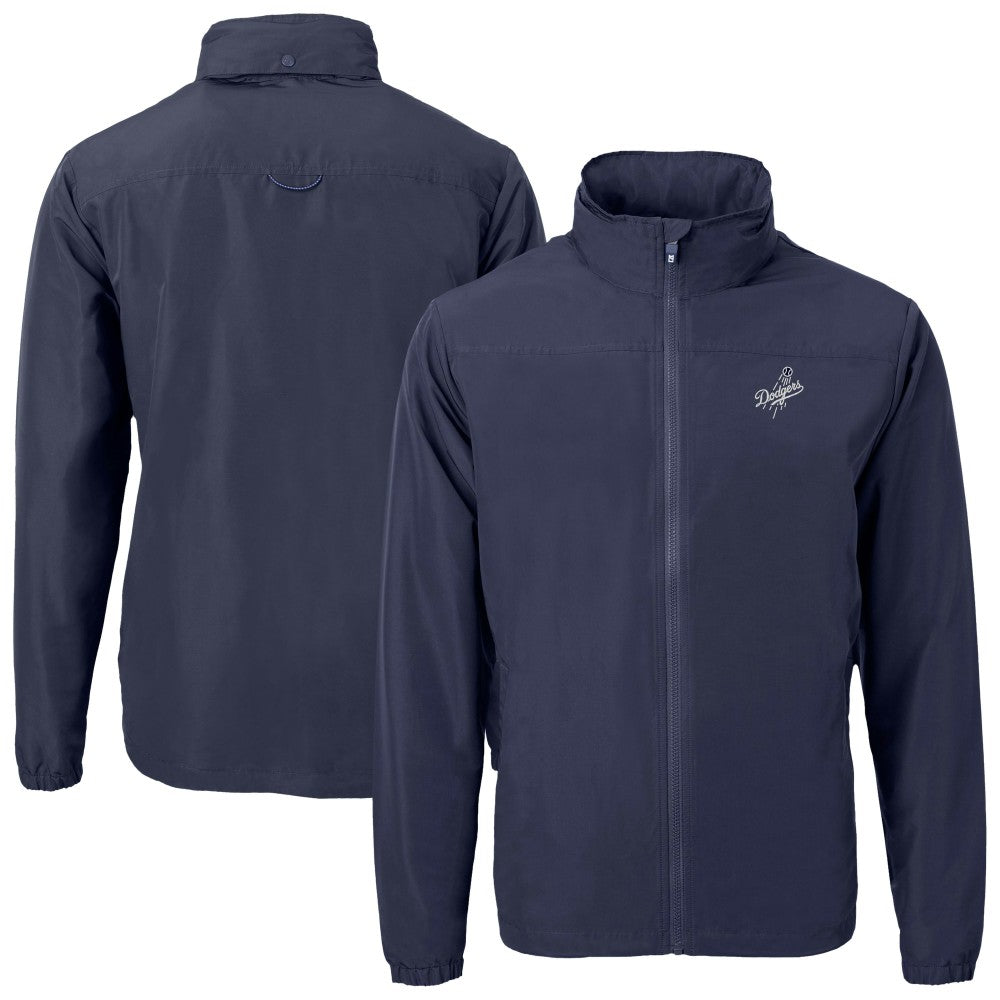 Los Angeles Dodgers Cutter & Buck Charter Eco Recycled Full-Zip Hoodie Jacket - Navy
