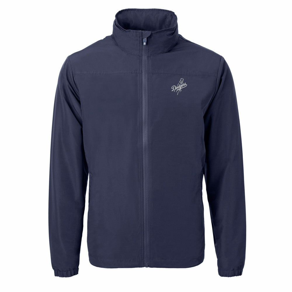 Los Angeles Dodgers Cutter & Buck Charter Eco Recycled Full-Zip Hoodie Jacket - Navy