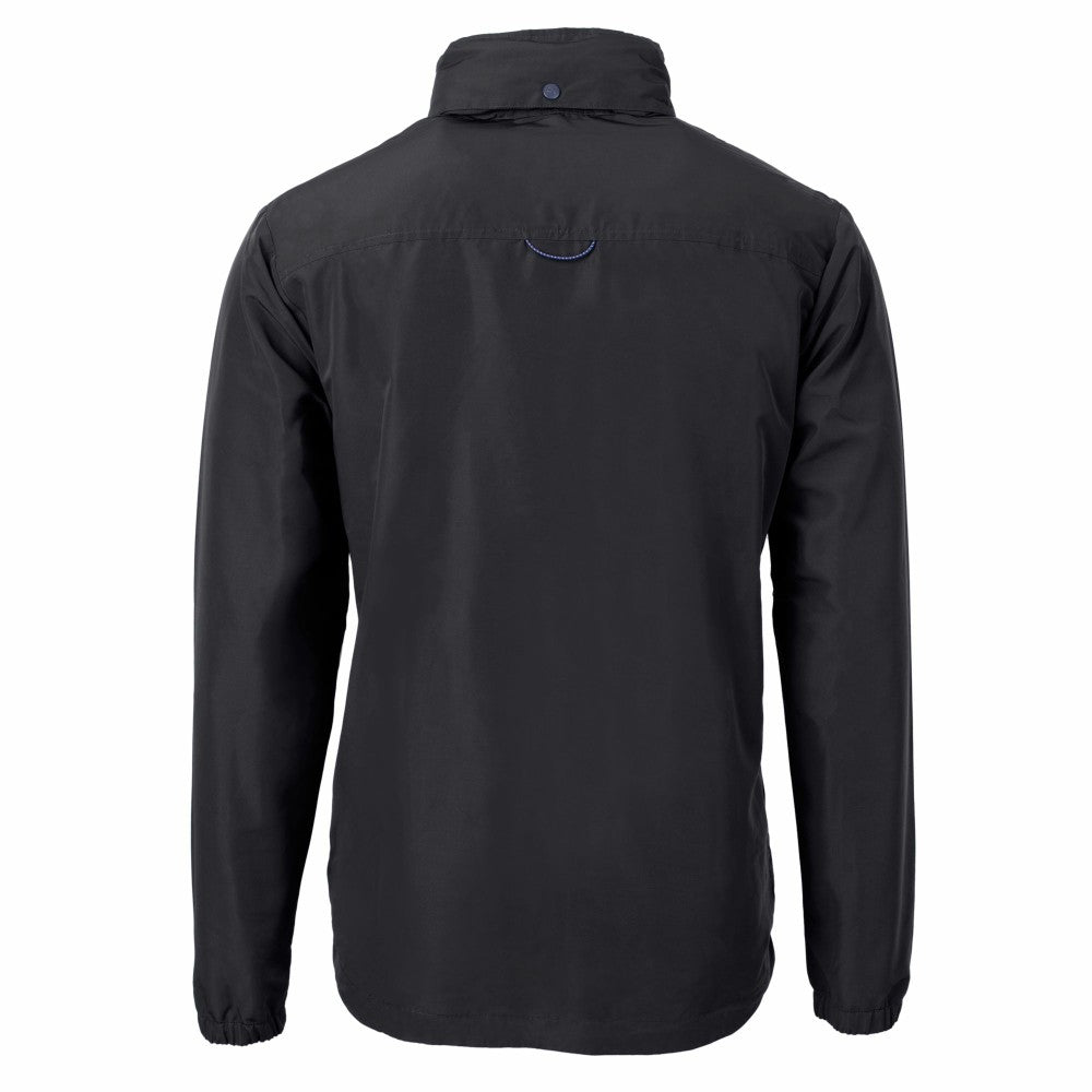 New York Mets Cutter & Buck Charter Eco Recycled Full-Zip Hoodie Jacket - Black