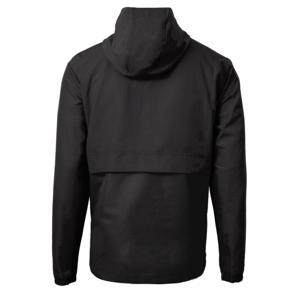 San Diego Padres Cutter & Buck Charter Eco Recycled Anorak Half-Zip Hoodie Jacket - Black