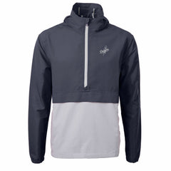 Los Angeles Dodgers Cutter & Buck Charter Eco Recycled Anorak Half-Zip Hoodie Jacket - Navy/Gray