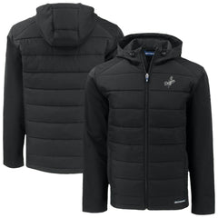 Los Angeles Dodgers Cutter & Buck Evoke Hybrid Eco Softshell Recycled Full-Zip Hooded Jacket - Black
