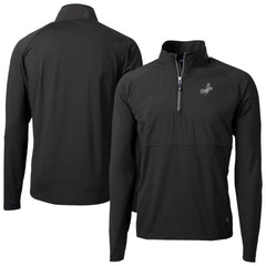 Los Angeles Dodgers Cutter & Buck Adapt Eco Hybrid Raglan DryTec Quarter-Zip Jacket - Black
