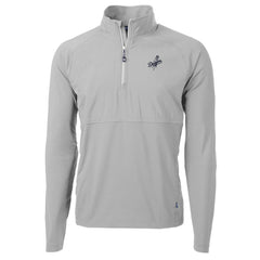 Los Angeles Dodgers Cutter & Buck Adapt Eco Hybrid Raglan DryTec Quarter-Zip Jacket - Gray